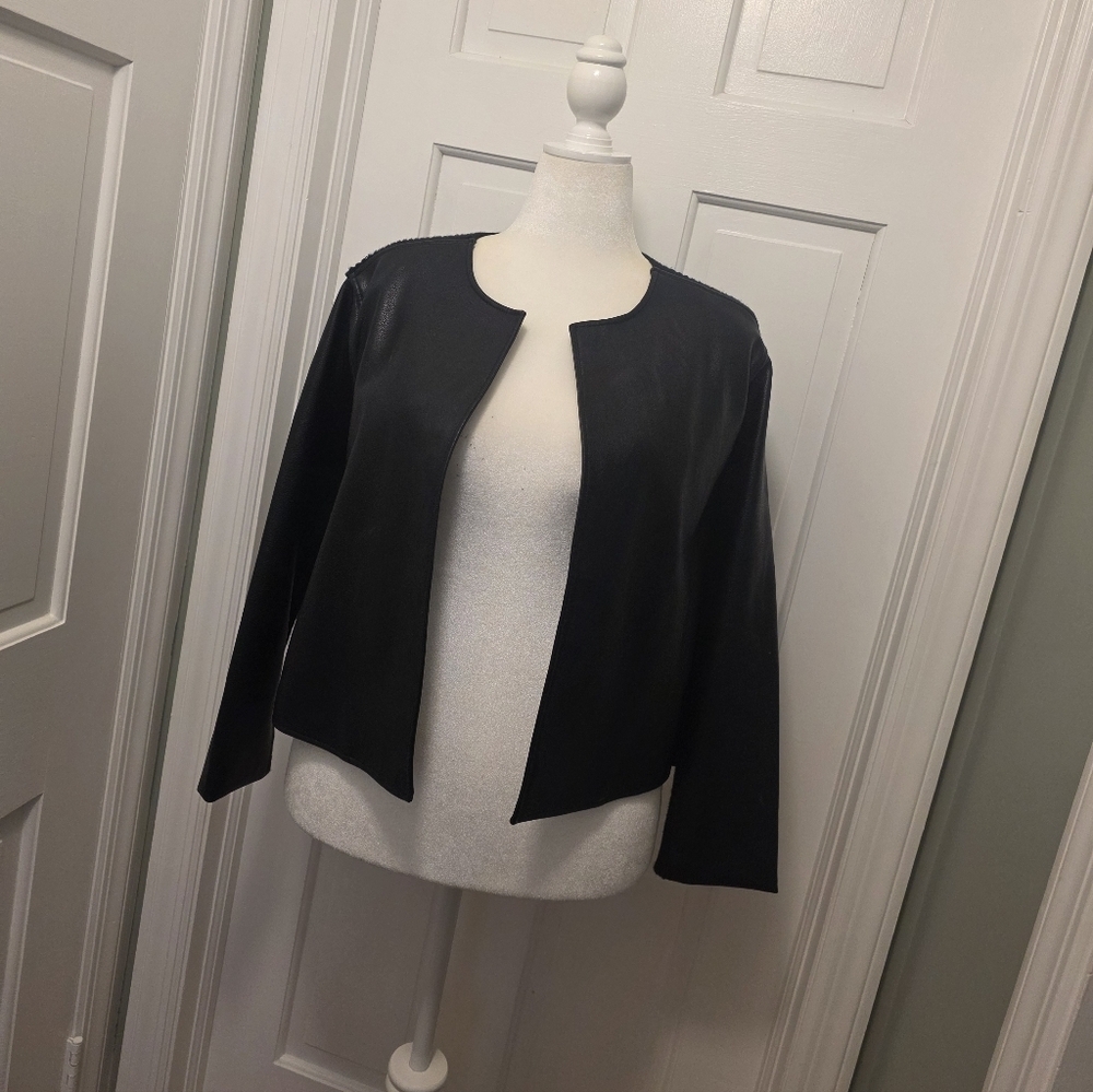 Ann Taylor Black Open-Front Sweater Jacket Size XL, Casual, Stylish, Chic